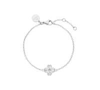 Purelei® Cuore - Elegante braccialetto con ciondolo a forma di quadrifoglio in zirconia cubica, Eine Grösse, Acciaio inossidabile, Agata