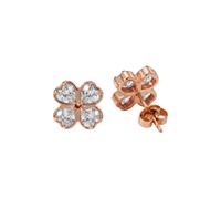 Purelei - Cuore Orecchini 100% acciaio inossidabile 1 pieces Marrone chiaro unisex