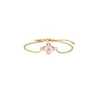 Purelei Cuore Rosé Bracciale - impermeabile e regolabile | Bracciale in acciaio inossidabile con trifoglio e zirconi rosa | Placcatura 14K & oro rosa 18K | Simbolo di fortuna e amore, Eine Grösse