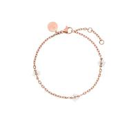 Purelei® Delicato Braccialetto Gioielli con Fiori di Perle - Acciaio Inossidabile in Oro, Argento e Oro Rosa, Regolabile - Delicato sulla Pelle - Bracciale da Donna, Eine Grösse