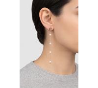 Purelei® Dewdrop Orecchini - Pendenti con perle di conchiglia in acciaio inossidabile placcato oro 18 carati - Lunghezza 75 mm - Gioielli festivi da donna - Oro/Argento