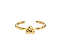 Purelei Earth Seed - Anello da donna regolabile con 3 sfere - Acciaio inossidabile placcato oro 18 K - design minimalista - sfere da 3 mm - oro/argento/oro rosa, Anpassbar, Acciaio inossidabile