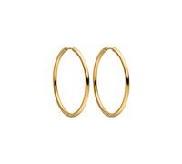 PURELEI® Echo, orecchini a cerchio (oro, argento, oro rosa), impermeabili, da donna, in acciaio inox, regalo per donne, diametro 40 mm, Acciaio inossidabile, Nessuna pietra preziosa