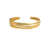 Purelei Elegance Armcuff da donna - Bracciale rigido regolabile (65-70) in acciaio inox impermeabile - in oro e argento - Design senza tempo per donne eleganti - Bracciale minimalista Statement, Eine