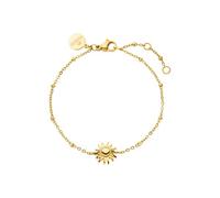 Purelei® Elegante bracciale con ciondolo a forma di sole, in acciaio inox dorato, argento e oro rosa, regolabile, bracciale da donna, Eine Grösse, Acciaio inossidabile, Agata