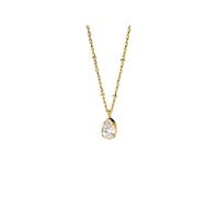 Purelei® Elegante collana vintage - Collana in acciaio inox dorato con zirconi bianchi 50/55 cm regolabile, Länge: 50-55 cm, Acciaio inossidabile, Abalone