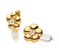 Purelei - Floreale perlato Orecchini 100% acciaio inossidabile 1 pieces Marrone chiaro unisex