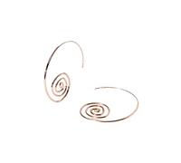 Purelei Flow Orecchini a cerchio - Orecchini a spirale da donna - Acciaio inossidabile 14K placcato oro/rosé/argento - Simbolo di equilibrio e movimento - Leggeri e espressivi - 60 mm Ø, normale