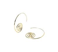 Purelei Flow Orecchini a cerchio - Orecchini a spirale da donna - Acciaio inossidabile 14K placcato oro/rosé/argento - Simbolo di equilibrio e movimento - Leggeri e espressivi - 60 mm Ø, normale
