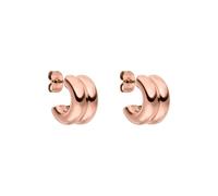 Purelei Flow Orecchini a cerchio - Orecchini in acciaio inox con forma fluida - impermeabili e moderni - disponibili in oro, argento, oro rosa o bicolore, normale, Acciaio inossidabile, abalone
