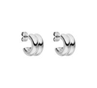 Purelei Flow Orecchini a cerchio - Orecchini in acciaio inox con forma fluida - impermeabili e moderni - disponibili in oro, argento, oro rosa o bicolore, normale, Acciaio inossidabile, abalone