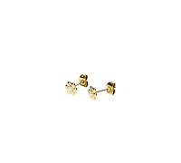 Purelei Flower Studs - Impermeabile | Orecchini a forma di fiore con zirconi scintillanti | Acciaio inossidabile e placcatura in oro 14 K/18 carati | Simbolo di leggerezza e gioia di vivere, Normal