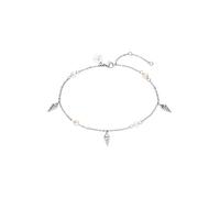 Purelei® - Cavigliera Akala da donna - Acciaio inossidabile placcato oro 18 carati / rosa/argento - Con vere perle d'acqua dolce e ciondoli a conchiglia - Regolabile 21 - 25 cm - Pedana estiva, Eine