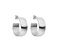 PURELEI® Glowing Orecchini a cerchio (oro, argento, oro rosa), impermeabili, design ampio, da donna, eleganti orecchini in acciaio inox, idea regalo per donna, Acciaio inossidabile