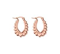 PURELEI Glowy Orecchini a cerchio con struttura a cuore - Orecchini in acciaio inox resistenti all'acqua con finitura lucida, design moderno e moderno, disponibili in oro, argento o oro rosa, normale