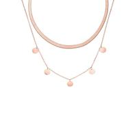 Purelei Ilalo & Kalea - Set di 2 collane con choker a serpente e catena a moneta, in acciaio inox, impermeabile, lunghezza regolabile 35 - 45 cm, colore: oro/argento/oro rosa, 45 cm, Acciaio