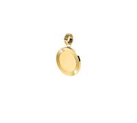 Purelei Inner Circle Charm - Ciondolo personalizzato effetto sole - Acciaio inossidabile placcato oro 14K/18K - 21,9 mm di diametro - Gioielleria significativa - Resistente all'acqua, 20 mm x 21 mm x