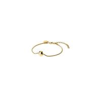 Purelei Inner Light - Bracciale impermeabile e regolabile, braccialetto a catena a serpente in filigrana con sfera di zirconi, acciaio inossidabile e placcatura in oro 14 K/18 K, simbolo di eleganza e