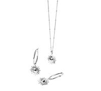 Purelei Inner Sun Bundle Collana e orecchini - Set di gioielli in collana da donna e orecchini in acciaio inossidabile (placcato oro 14 carati) - Lunghezza regolabile - Ispirato alle Hawaii e