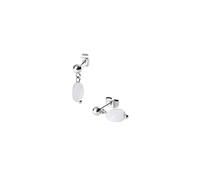 Purelei® Island Dawn - Orecchini a perno con agata blu - Acciaio inossidabile placcato oro 18 carati - Orecchini da donna minimalisti 16 mm - Delicata pietra naturale per chiarezza e leggerezza
