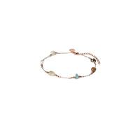 Purelei® Island Dream - Cavigliera con opale, amazzonite, agata e agata muschiata, in acciaio inox placcato oro 18 carati, regolabile, 21-25 cm, look estivo delicato, Eine Grösse, Acciaio inossidabile