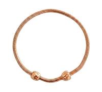 Purelei LEI - Bracciale con ciondolo a forma di serpente | In acciaio inox placcato oro, con fermo charm, varie misure XS/S: 17,5 cm, S/M: 19,5 cm, M/L: 20,5 cm, L/XL: 23,5 cm