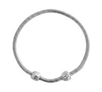 Purelei LEI - Bracciale con ciondolo a forma di serpente, X-Large, Acciaio