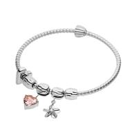Purelei - LEI Glitter Heart M-L Set di bracciali rigidi 100% acciaio inossidabile Bracciali e Braccialetti 1 pieces Grigio unisex
