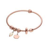 Purelei - LEI Pearl M-L Set di bracciali rigidi 100% acciaio inossidabile Bracciali e Braccialetti 1 pieces Marrone chiaro unisex