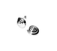 Purelei® Nautical Big - Orecchini a forma di conchiglia in acciaio inox color oro, argento o oro rosa, gioielli maritimi da donna, 25 mm, 15 g, Normal, Acciaio inossidabile, Abalone