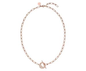 Purelei® Night Sky - Collana Statement con ciondolo a forma di luna e stelle di cristallo - 45 cm - placcato oro 18 carati, placcato oro rosa o acciaio inossidabile - chiusura a barra, scintillante e