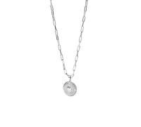 Purelei Nomad Coin - Collana da uomo in acciaio inox con ciondolo in rilievo, placcato oro 18 carati o argento, regolabile (50/55 cm) - Gioielli da uomo, Länge: 50 - 55 cm, Acciaio inossidabile