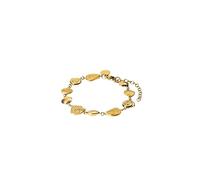 Purelei Ocean Whisper - Bracciale marittimo con conchiglie e lumache, placcato oro 18 K, in acciaio inox, da donna, lunghezza 16-20 cm, impermeabile, Eine Grösse, Acciaio inossidabile, Agata