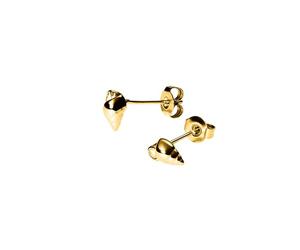 Purelei® Oceanside - Piccoli orecchini a conchiglia in acciaio inox oro, argento o oro rosa - Gioielli minimalistici da donna con aloha marino, 4 x 6,8 mm, 0,8 g, Normal, Acciaio inossidabile, Abalone