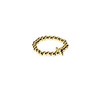 Purelei® Oceanside Ring - Anello elastico con conchiglia e perle in acciaio inox - Taglie S/M & M/L - Acciaio inossidabile in oro, argento o oro rosa - Regolabile - Fidget - Anxiety, M-L, Acciaio
