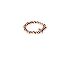 Purelei Oceanside Ring - Anello elastico con conchiglia e perle in acciaio inox - Taglie S/M & M/L - Acciaio inossidabile in oro, argento o oro rosa - Regolabile - Fidget - Anxiety, M-L, Acciaio