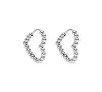 Purelei Orecchini a cerchio Bubble Heart - impermeabili, a forma di cuore con struttura a sfera in acciaio inox, placcato oro 14 K, argento e oro rosa 18 carati, giocosi orecchini
