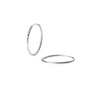 Purelei® Orecchini a cerchio - Eleganza senza tempo in argento sterling 925 riciclato - Sfaccettatura scintillante - Impermeabile - Vero argento, Normal, Argento, Abalone