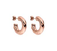 Purelei - Orecchini a cerchio glamour - Orecchini con design scultoreo realizzati in acciaio inossidabile impermeabile con finitura lucida in oro, argento o oro rosa, Normal, Acciaio inossidabile