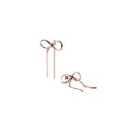 Purelei Orecchini a fiocco, impermeabili, eleganti orecchini a forma di fiocco in effetto catena a serpente, acciaio inox e placcatura in oro 14 K/18 carati, giocosi e raffinati per occasioni speciali