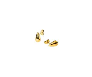 Purelei® Orecchini a goccia - Orecchini a cerchio in acciaio inossidabile 18K placcati oro - Orecchini minimalisti da donna - 10,8 x 5,7 mm - Oro/Argento/Rosé, Normal, Acciaio inossidabile, Abalone