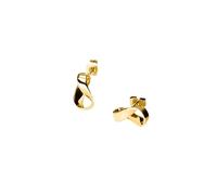 Purelei® Orecchini Twist - Elegante forma di mobilio per equilibrio e armonia, in acciaio inox di alta qualità in oro, argento e oro rosa, 15,5 mm, Acciaio inossidabile, Abalone