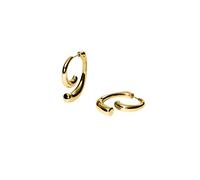 Purelei - Orecchini a spirale - Design a due pezzi - Acciaio inossidabile placcato oro 14K/18K - Orecchini a lobo espressivi a spirale - 9,5 g (coppia) - Impermeabili, Normal, Acciaio