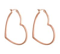 PURELEI® Orecchini Big Love (oro, argento, oro rosa), impermeabili, a forma di cuore, in acciaio inox, regalo per donne, Acciaio inossidabile