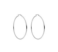 PURELEI® Orecchini Hoops, Orecchini a cerchio da donna in acciaio inossidabile, Cerchi grandi resistenti all'acqua, 63 mm di diametro, Regalo per donna (Argento)