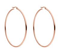 PURELEI® Orecchini Hoops, Orecchini a cerchio da donna in acciaio inossidabile, Cerchi grandi resistenti all'acqua, 63 mm di diametro, Regalo per donna (Oro rosa)