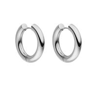 PURELEI® Orecchini Huli Creole (Argento) - Orecchini donna in resistente acciaio inossidabile - Orecchini argento impermeabili da donna - Diametro 2,8 cm - Gioielli per un look personalizzato