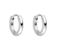 PURELEI® Orecchini Ike (Argento) - Creoli da Donna in Acciaio Inossidabile, 14 mm di Diametro - Gioielli Durevoli, Ideali Come Regalo