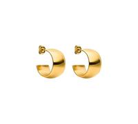 PURELEI® Orecchini Signature Bold, Orecchini a cerchio da donna in acciaio inossidabile, Cerchi eleganti, Diametro 18 mm, Regalo per donna (Oro)