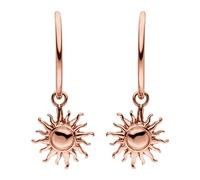 PURELEI® Orecchini Sun, Orecchini da donna in acciaio inossidabile, Cerchi grandi con pendente a sole, Diametro 1,4 cm, Regalo per donna (Oro rosa)